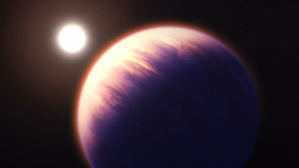 An artist's conception of the distant exoplanet WASP-39 b. Credit: NASA / ESA / CSA / J. Olmsted (STScI)
