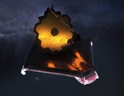 This illustration depicts NASA’s James Webb Space Telescope – the largest, most powerful, and most complex space science telescope ever built – fully unfolded in space. The telescope’s first full-color images and spectroscopic data will demonstrate Webb at its full power, ready to begin its mission to unfold the infrared universe.
Credits: NASA/Adriana Manrique Gutierrez
