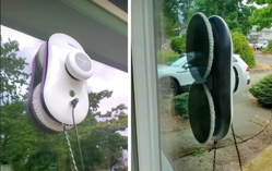 Hands-free cleaning at its best! This robot cleaner makes it super easy to clean out-of-reach windows and mirrors. Photo: Facebook