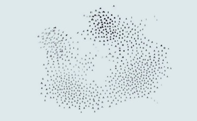 A Map Of The Typographic Universe Drawn By AI