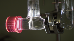 BiOI pixels produce hydrogen bubbles under illumination CREDIT: Dr Virgil Andrei, St John's College, Cambridge
