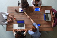 Banners and Alerts and Group of Person Sitting Indoors Free Stock Photo