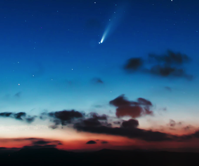 Blue Sky With White Clouds during Night Time Free Stock Photo