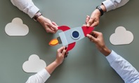 Business people with startup rocket 2021 08 26 23 57 09 utc