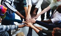 Diversity teamwork with joined hands 2021 09 03 04 16 08 utc