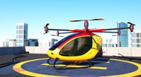 Electric passenger drone staying on the top of a b 2021 08 26 15 33 01 utc