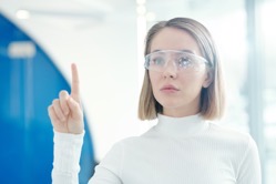 Futuristic girl using smart glasses 2021 09 24 03 12 19 utc