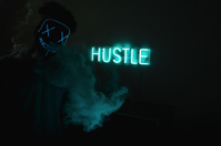 Hustle Led Signage Free Stock Photo