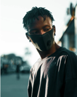 Man Wearing Black Face Mask Free Stock Photo
