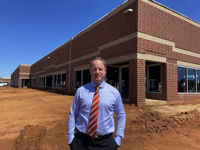ST. JOHN PROPERTIES’ MATT HOLBROOK AT RIVERSIDE TECH PARK IN FREDERICK. PHOTO: BY ST. JOHN PROPERTIES
