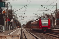 Modern train at the station train on tracks 2021 08 26 16 36 14 utc
