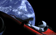 tesla in space