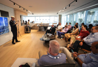 Avi Hasson, incoming CEO of Start-Up Nation Central, welcomes the Delegation. Credit - Liron Cohen Aviv
