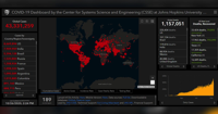 Image of the Covid-19 Dashboard Website from JHU