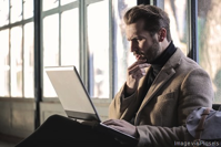Man working on laptop