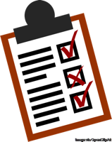 checklist on clipboard