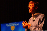 Bill Gates from Long ago during a presentation.
