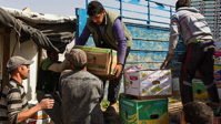 Zaatari refugee camp in Jordan. Blockchain technology could contribute to the SDGs in various ways, such as providing food vouchers in refugee camps. © UNHCR/I.Prickett

