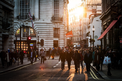 people in city