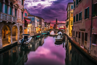 Canal Venice Italy Water River Buildings Boat