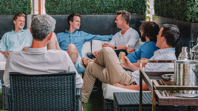 people sitting having a meeting.
