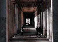 People Walking on Hallway Free Stock Photo