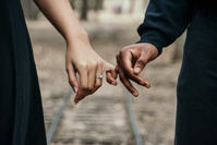 holding hands