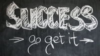 Success written on a chalk board