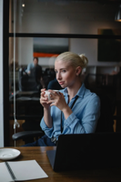 woman in an office setting.