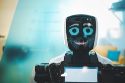 Smiling robot assistant with artificial intelligen 2022 10 31 21 30 05 utc