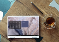 digital tablet on tabletop