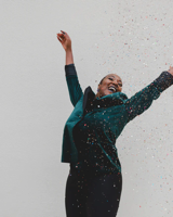 happy - Woman jumping with joy