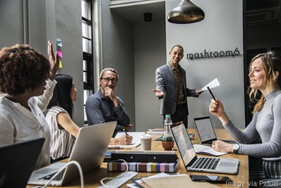 People having a meeting