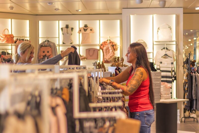 Worker in a clothing store.