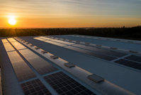 Solar panels on roof