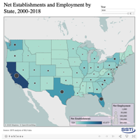 Useful Stats Establishment births and deaths and employment growth and loss 2000 2018 SSTI