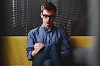 Worker at Home on Laptop